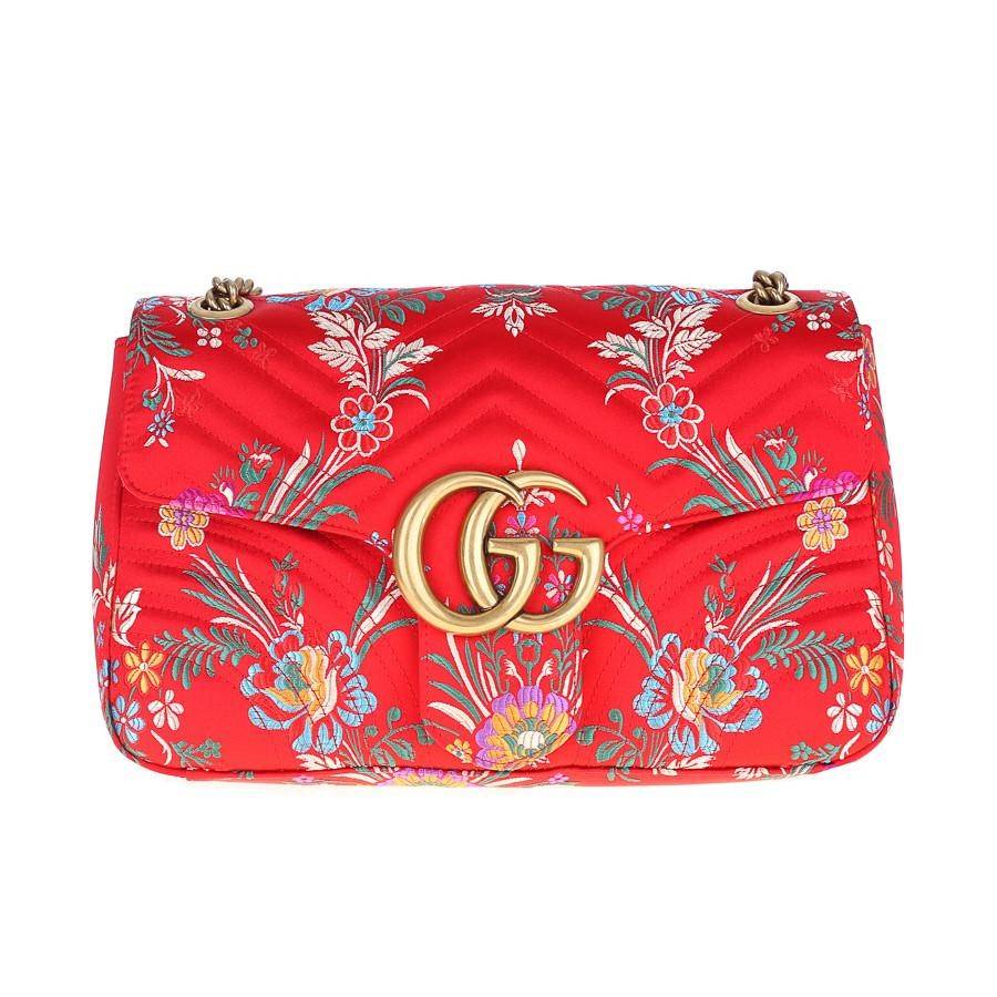 Kultowa torebka Gucci w kwiaty czerwona