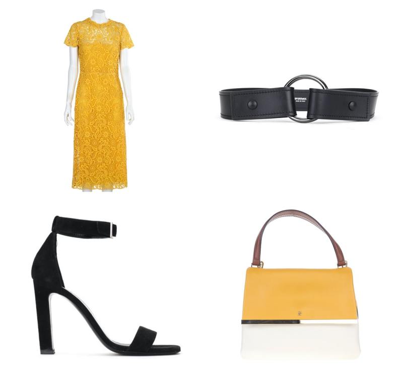 Stylizacja z żółtą sukienką inspirowana Emily w Paryżu