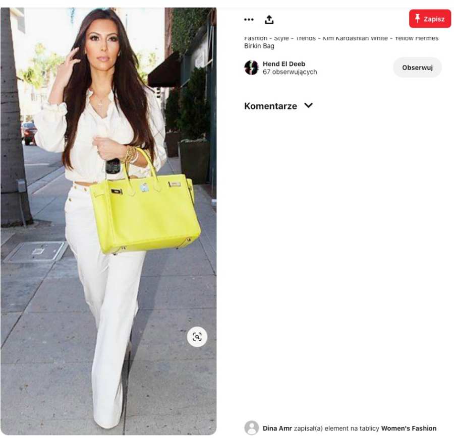 Kim Kardashian i Hermes Birkin 35 - stylizacje gwiazd
